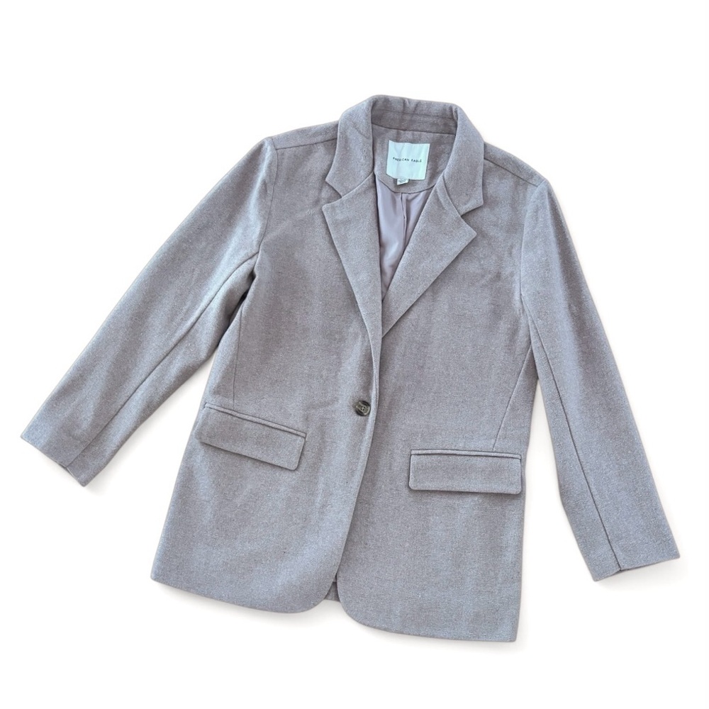 American Eagle Oatmeal Tweed Jacket Blazer